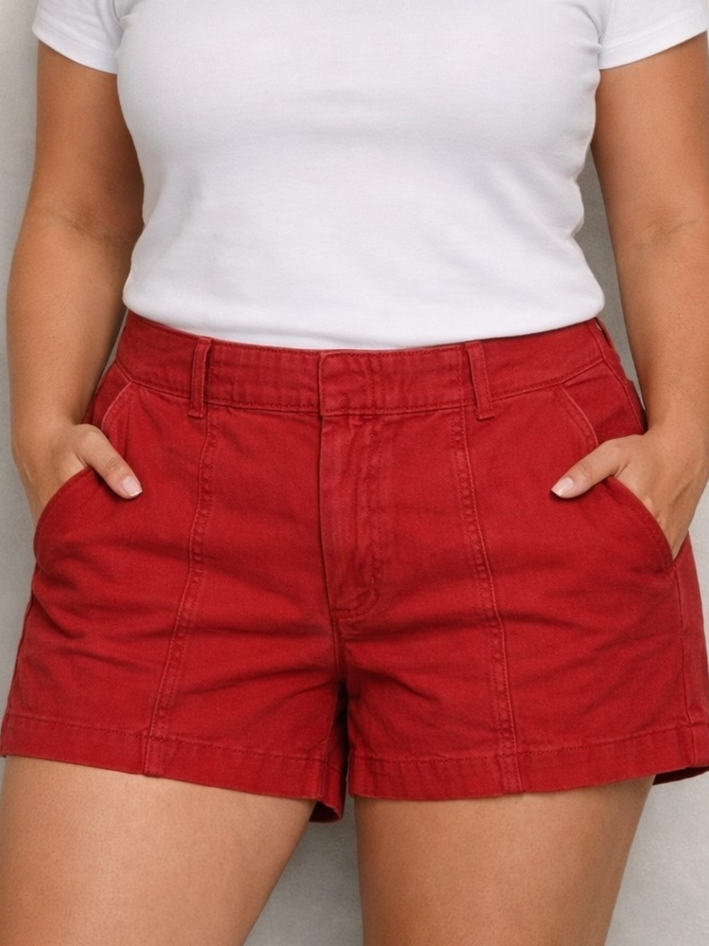 Universal Thread Red High-Rise Utility Shorts